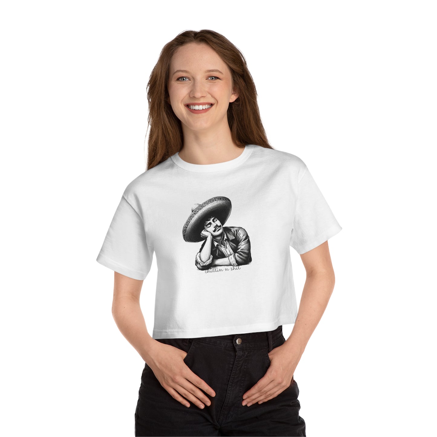 Chillin N' shit (Champion Women's Heritage Cropped T-Shirt)