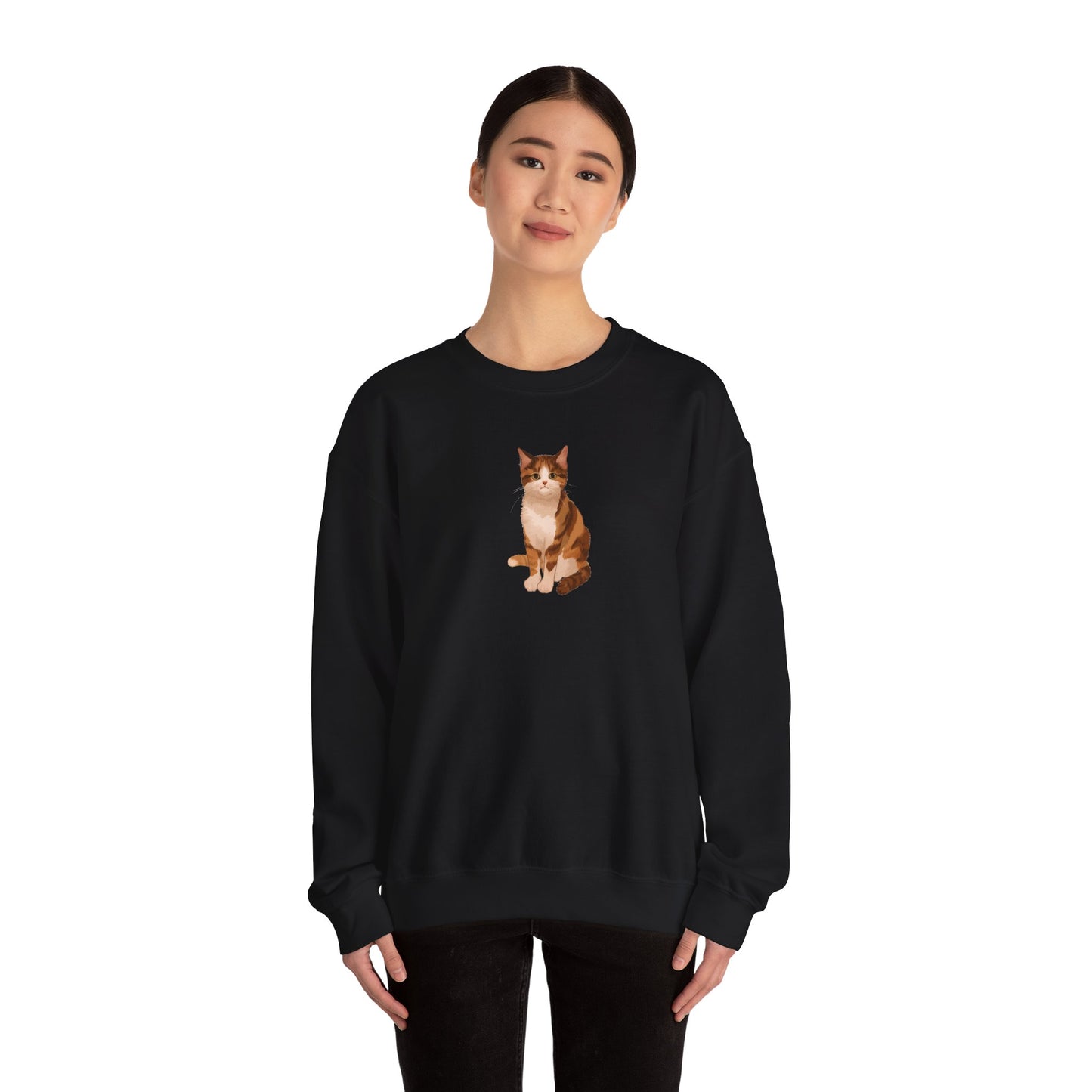 Cute Cat (Unisex Heavy Blend™ Crewneck Sweatshirt)