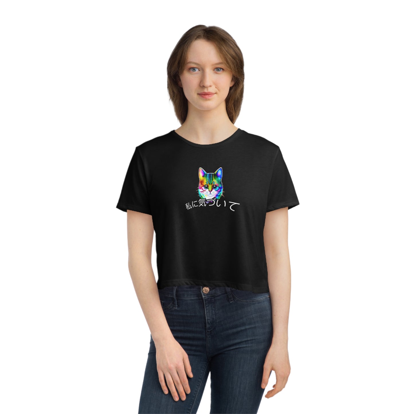 Notice Me (Women's Flowy Cropped Tee)