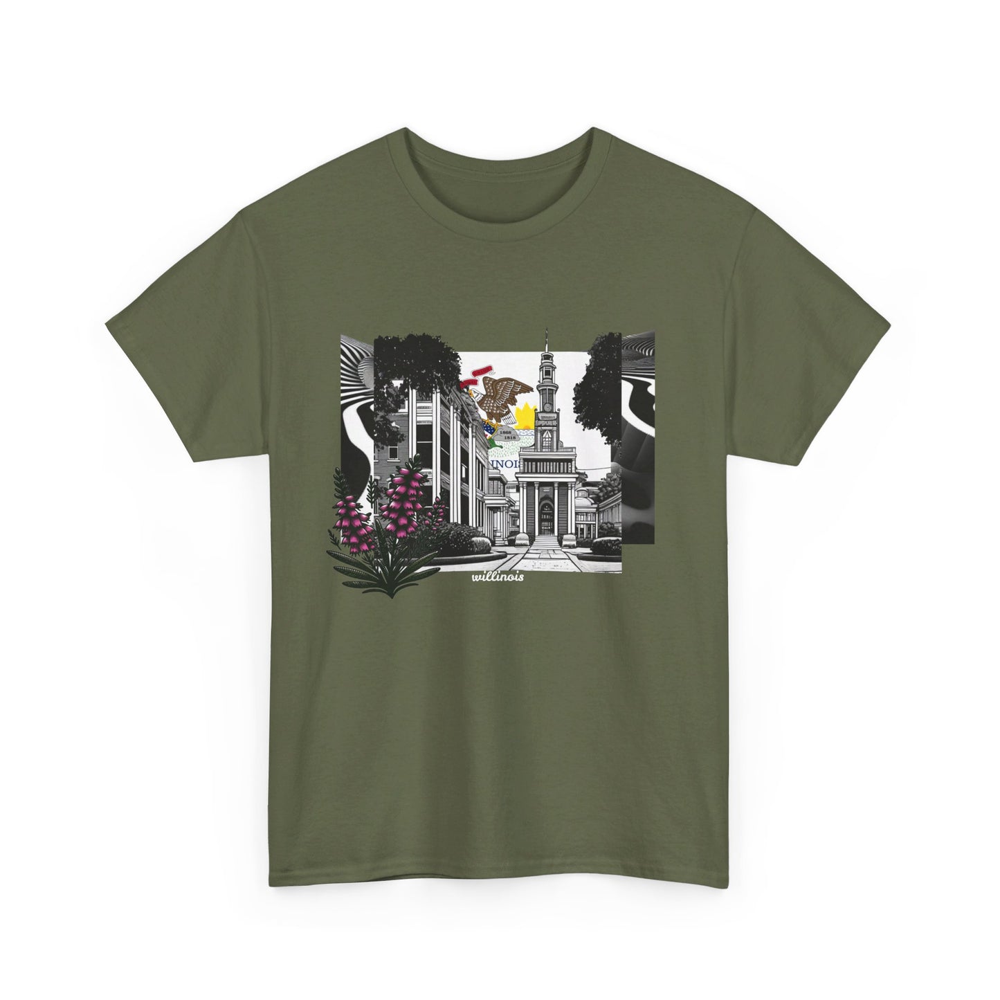 W Illinois Willinois (Unisex Heavy Cotton Tee)