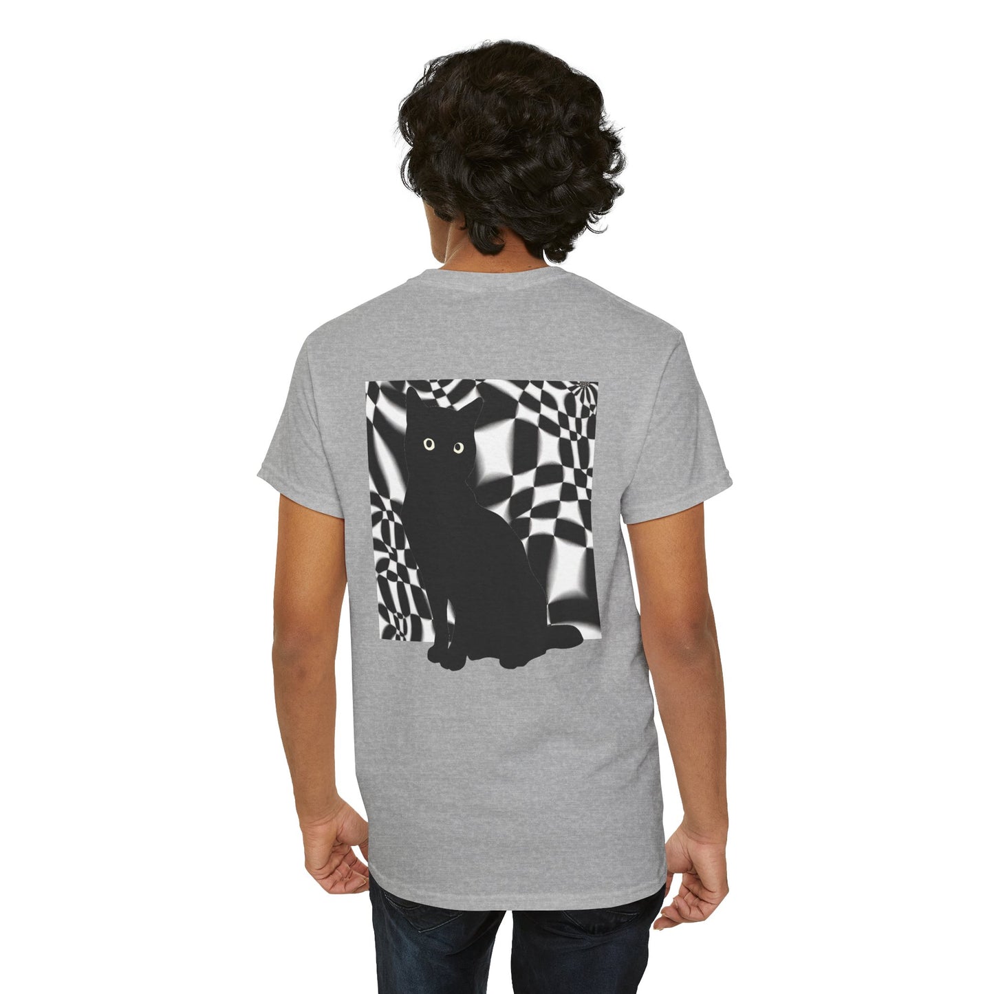 Cute Cat Universes かわいい猫の世界 Unisex Heavy Cotton Tee