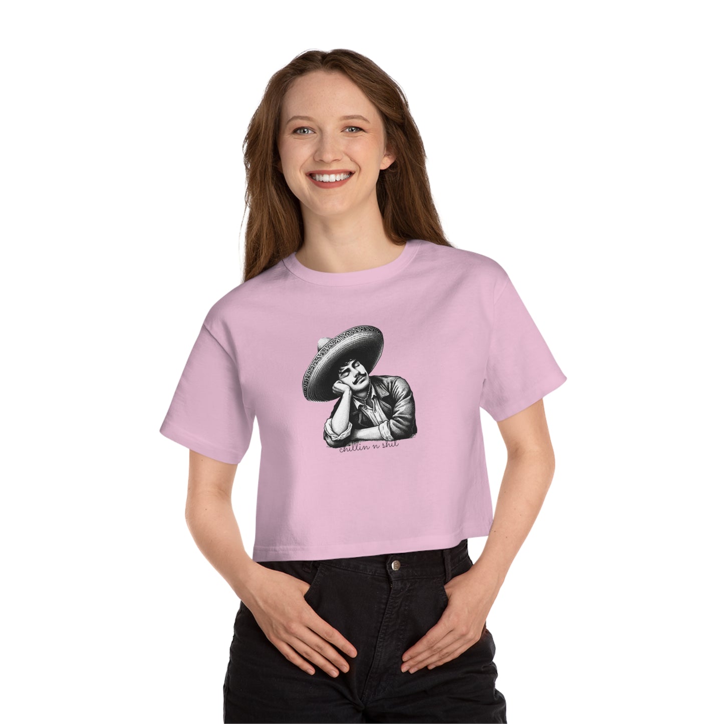 Chillin N' shit (Champion Women's Heritage Cropped T-Shirt)