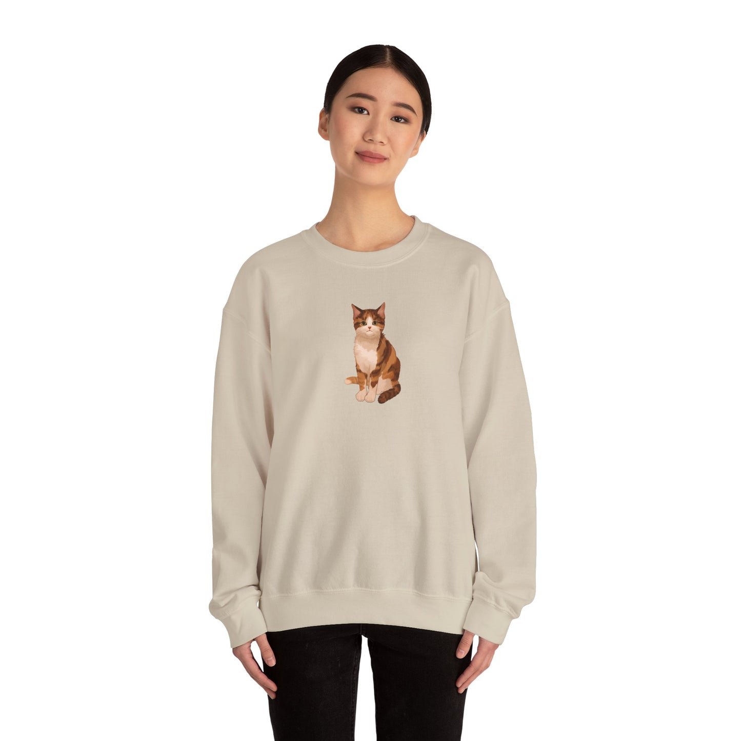 Cute Cat (Unisex Heavy Blend™ Crewneck Sweatshirt)