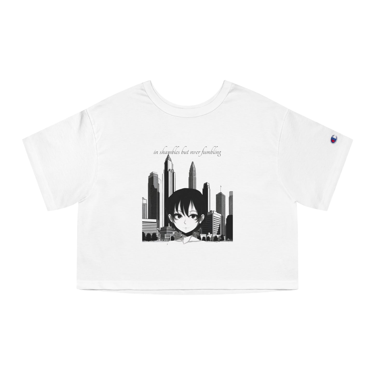 In Shambles but Never Fumbling (Champion Women's Heritage Cropped T-Shirt)