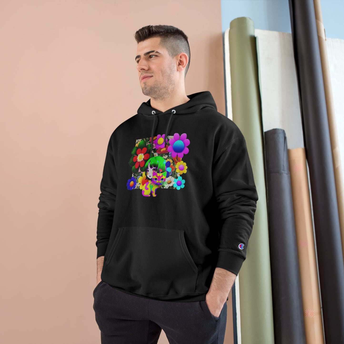 Hiding In The Cuteness (Champion Hoodie)