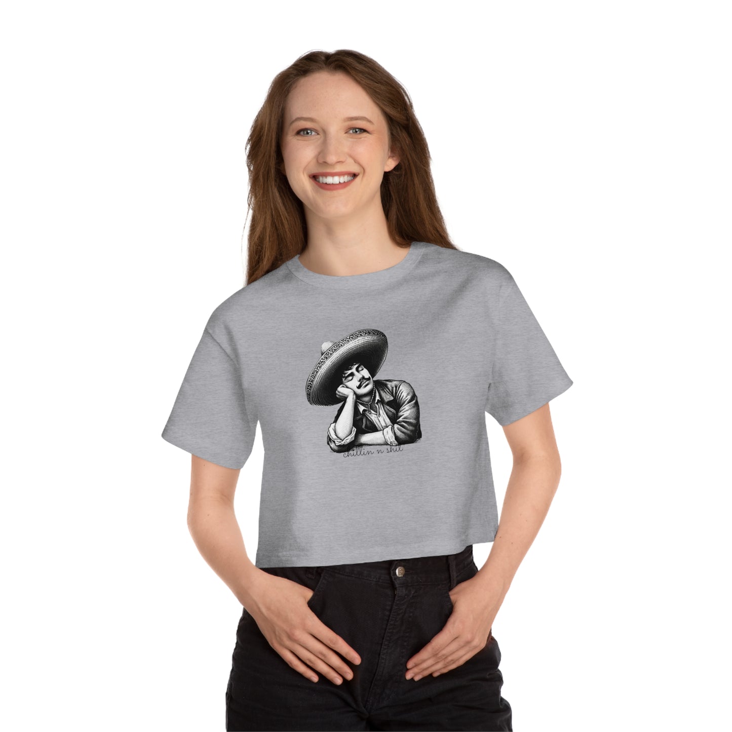 Chillin N' shit (Champion Women's Heritage Cropped T-Shirt)