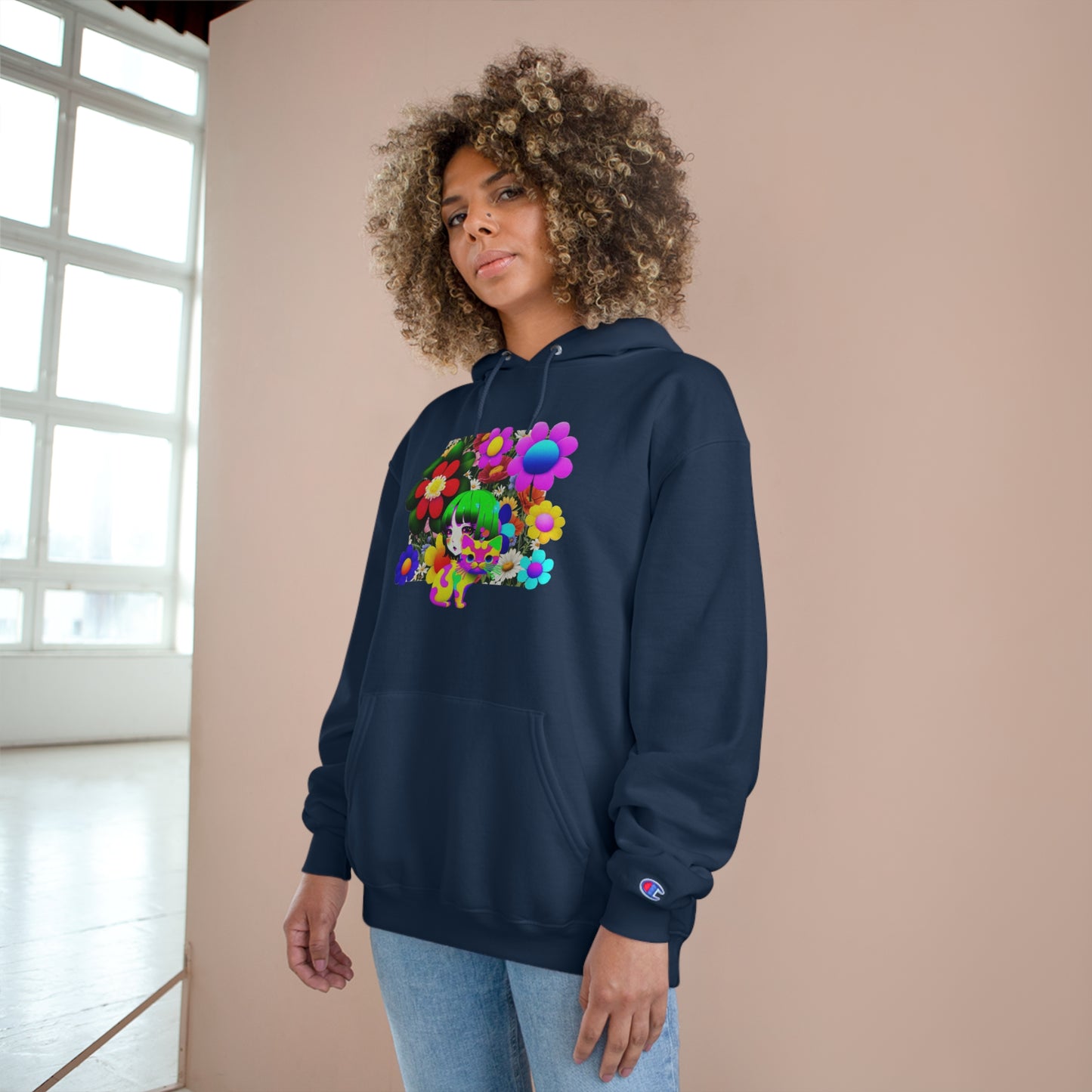 Hiding In The Cuteness (Champion Hoodie)