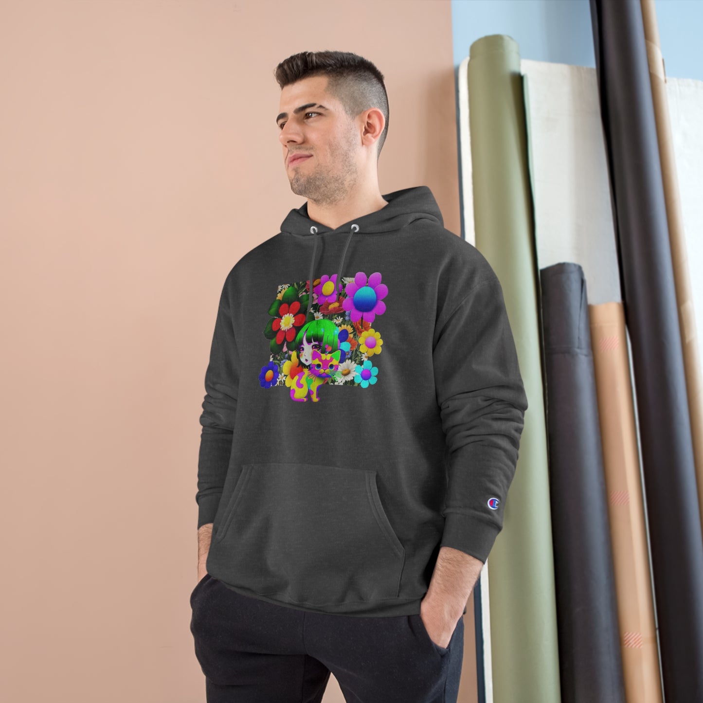 Hiding In The Cuteness (Champion Hoodie)