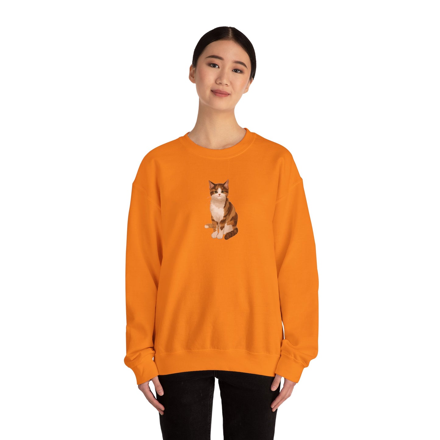 Cute Cat (Unisex Heavy Blend™ Crewneck Sweatshirt)