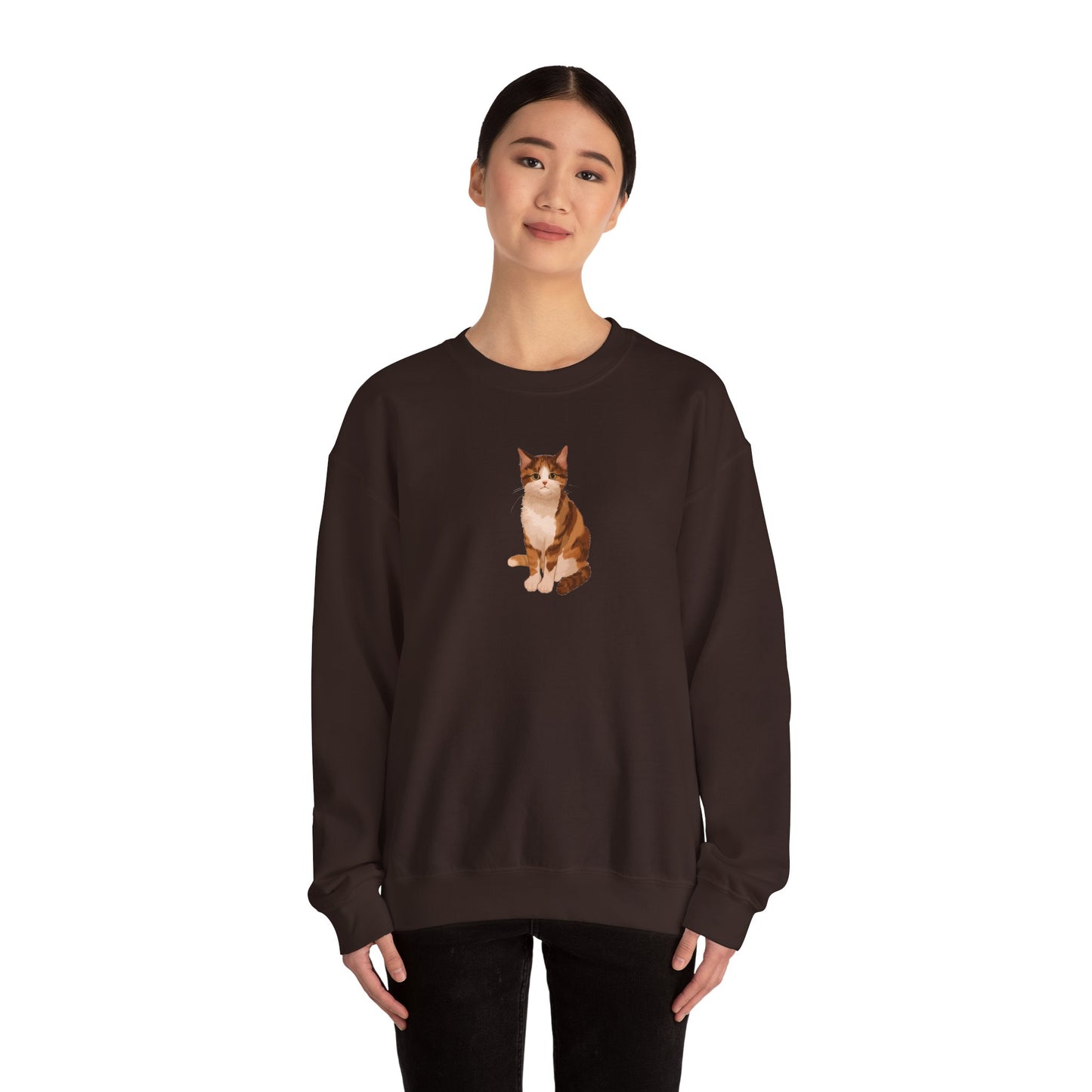 Cute Cat (Unisex Heavy Blend™ Crewneck Sweatshirt)