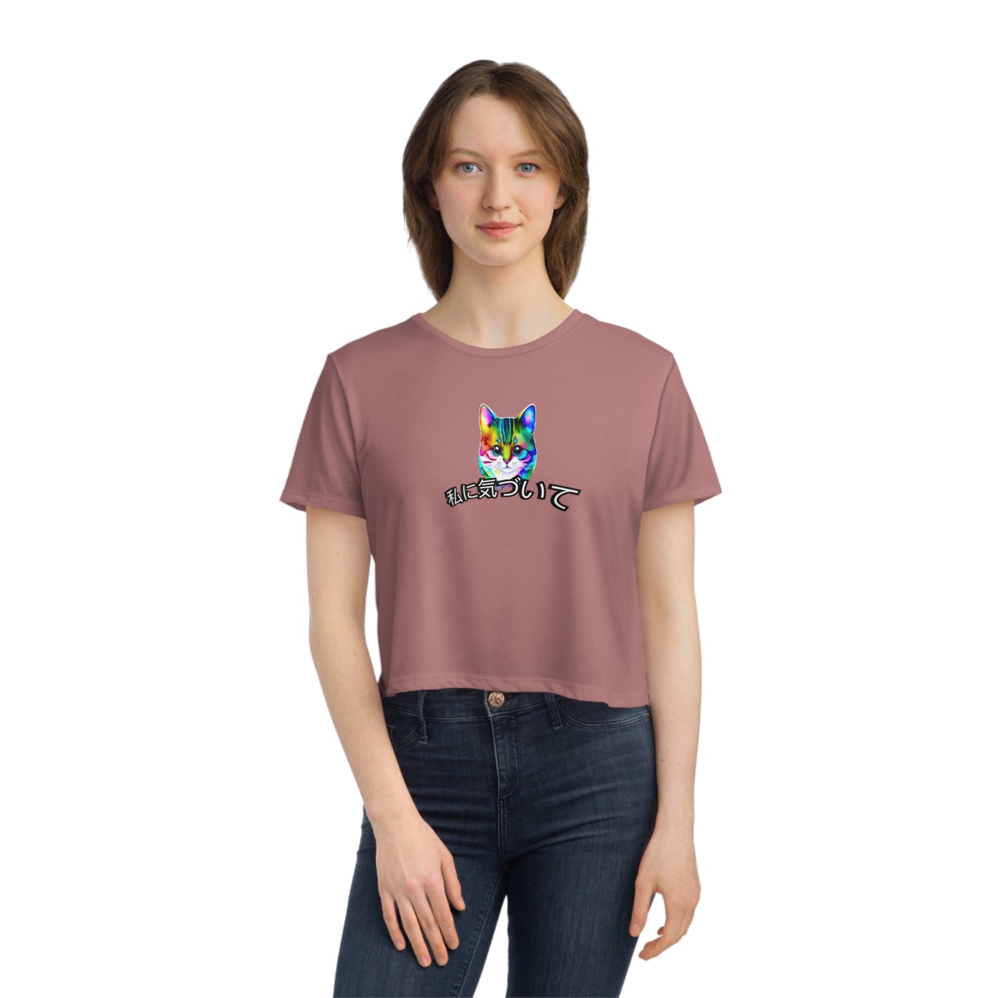 Notice Me (Women's Flowy Cropped Tee)