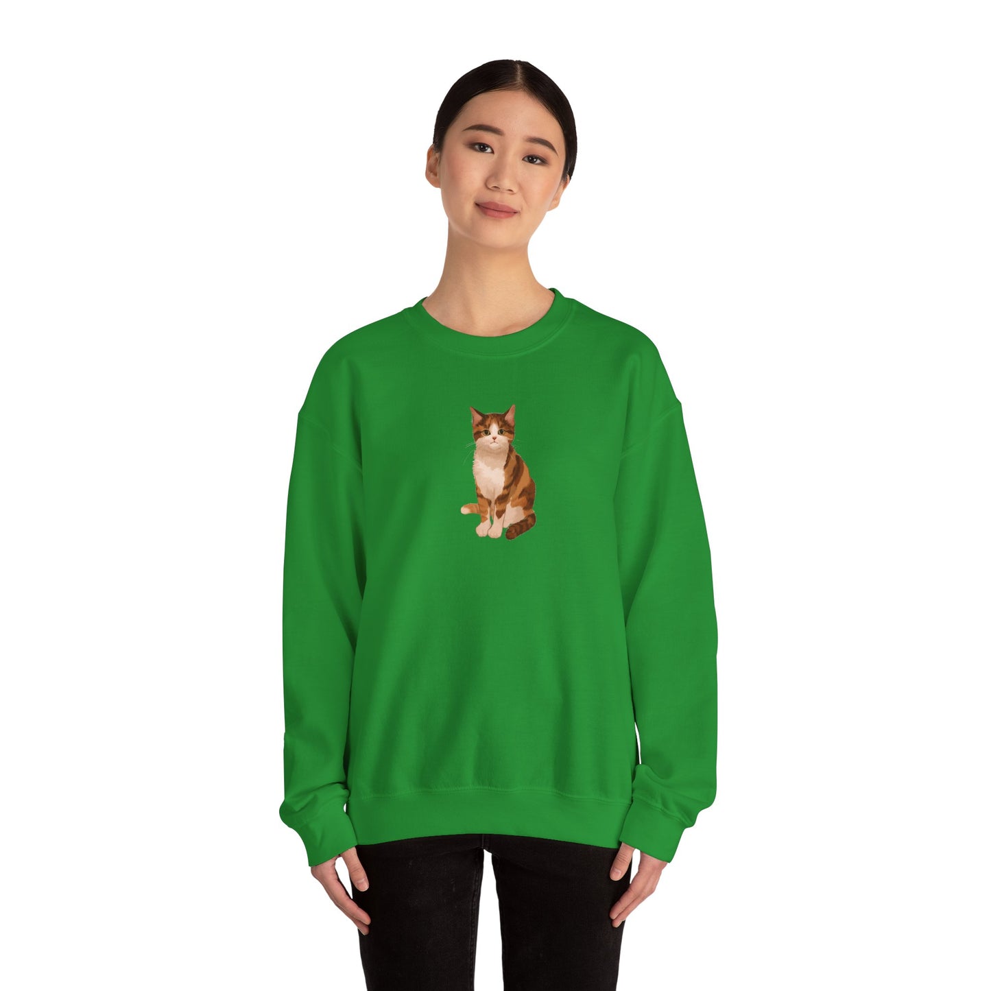 Cute Cat (Unisex Heavy Blend™ Crewneck Sweatshirt)