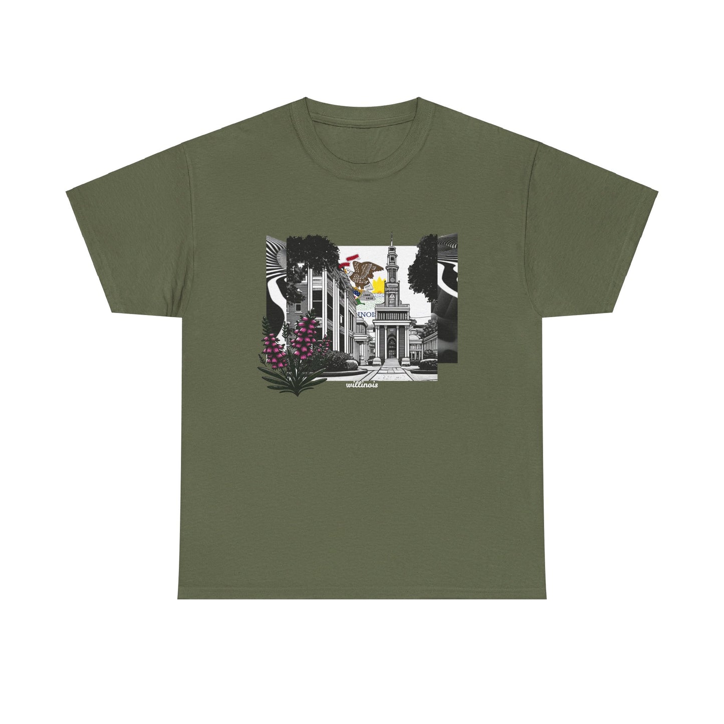 W Illinois Willinois (Unisex Heavy Cotton Tee)