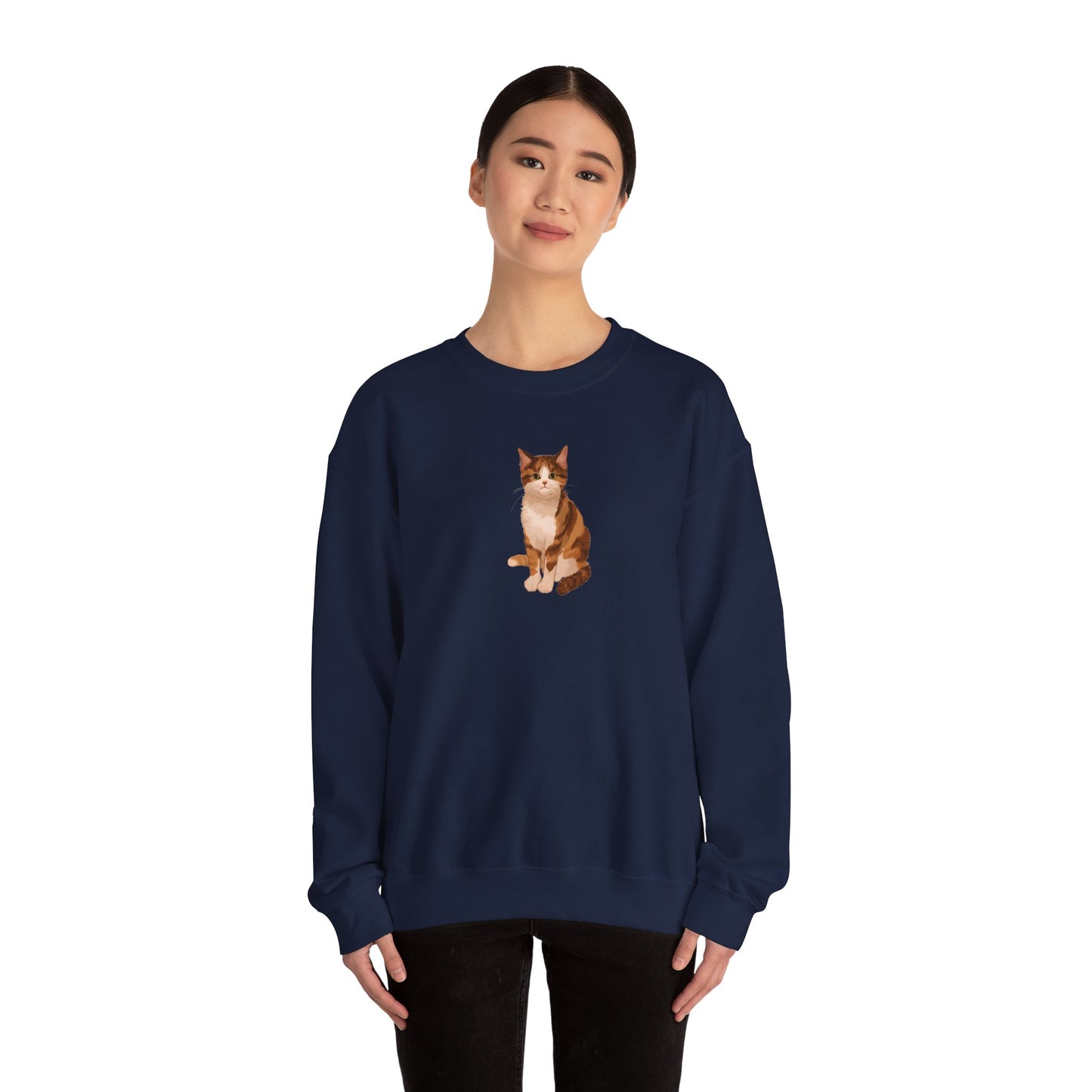 Cute Cat (Unisex Heavy Blend™ Crewneck Sweatshirt)