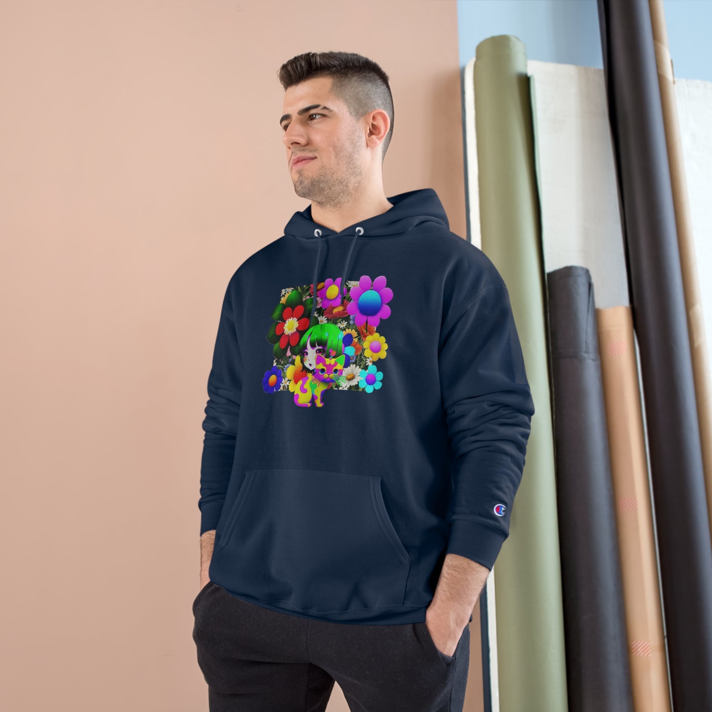Hiding In The Cuteness (Champion Hoodie)