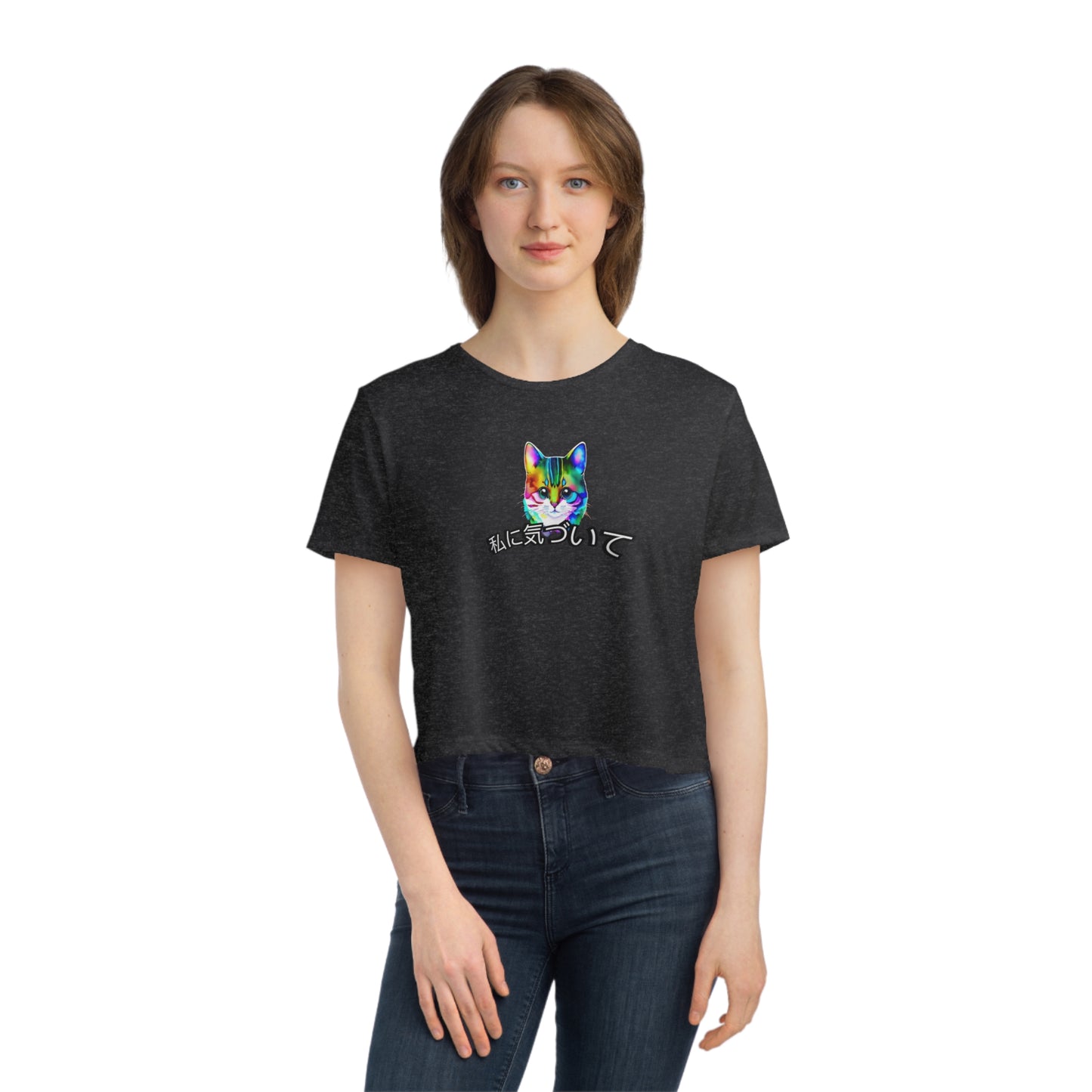 Notice Me (Women's Flowy Cropped Tee)