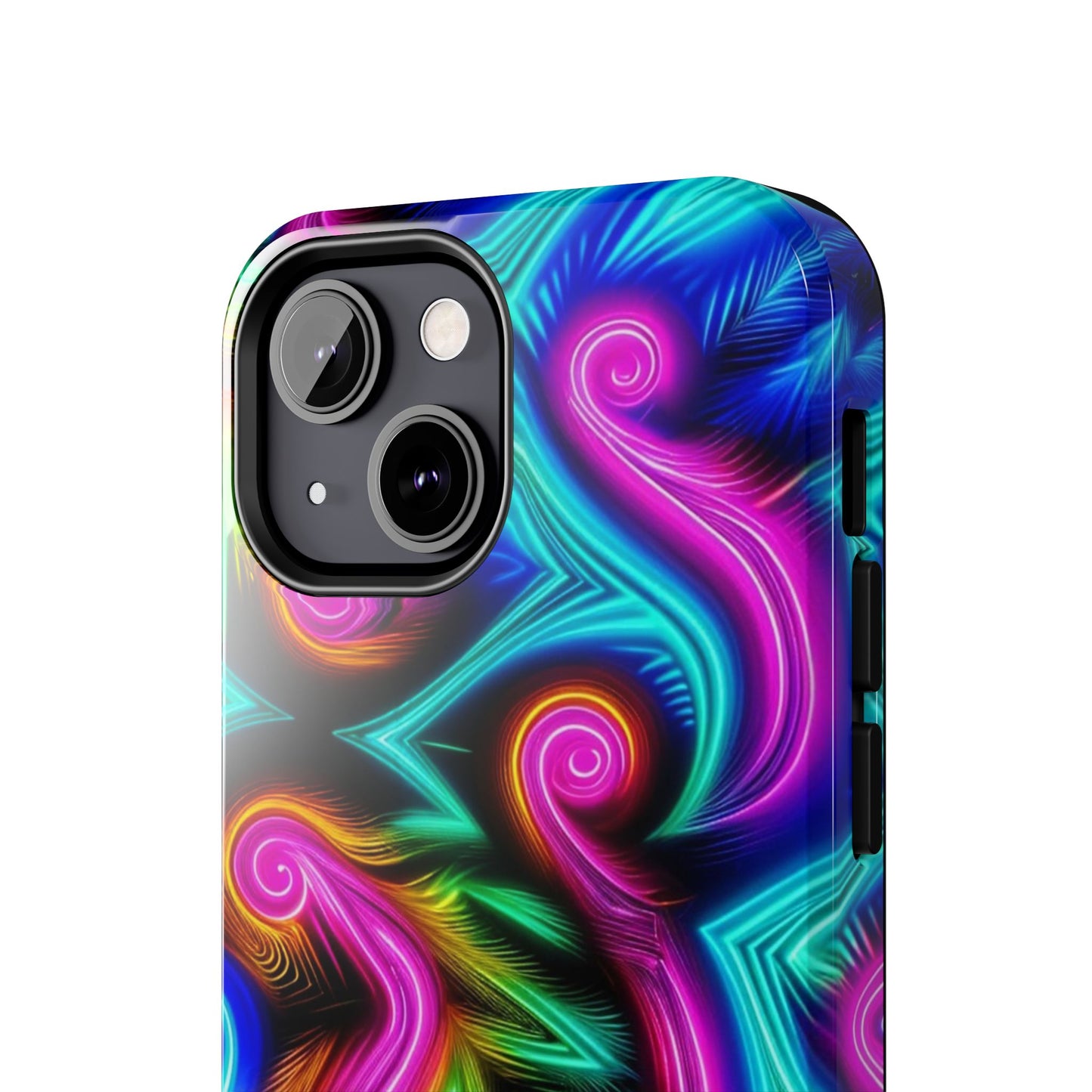 Neon Spirals (Tough iPhone Case)