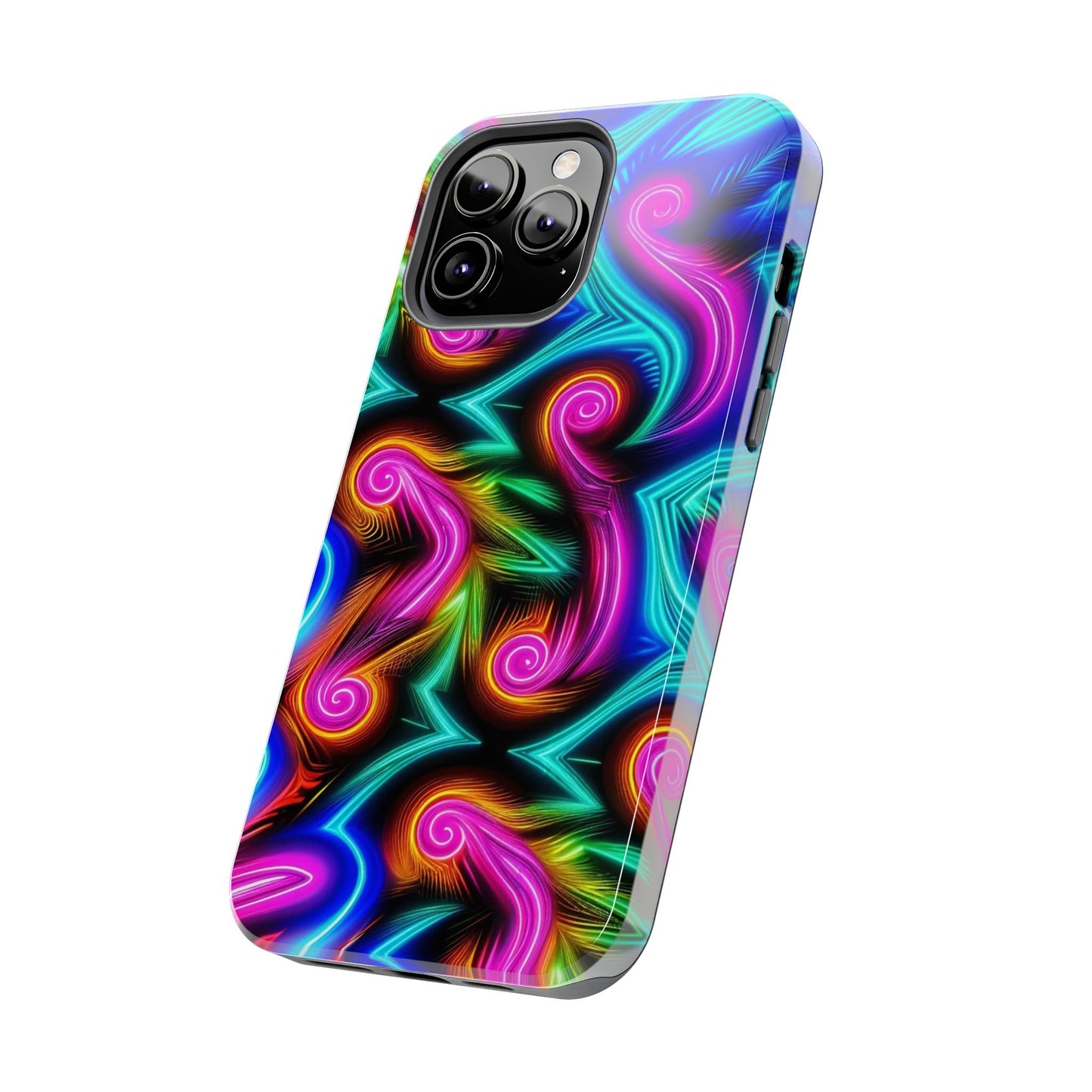 Neon Spirals (Tough iPhone Case)