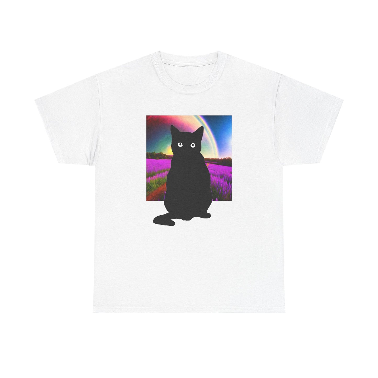 Cute Cat Universes かわいい猫の世界 Unisex Heavy Cotton Tee