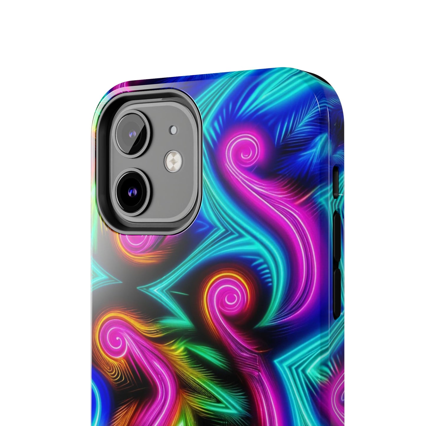 Neon Spirals (Tough iPhone Case)