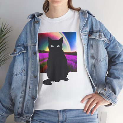 Cute Cat Universes かわいい猫の世界 Unisex Heavy Cotton Tee