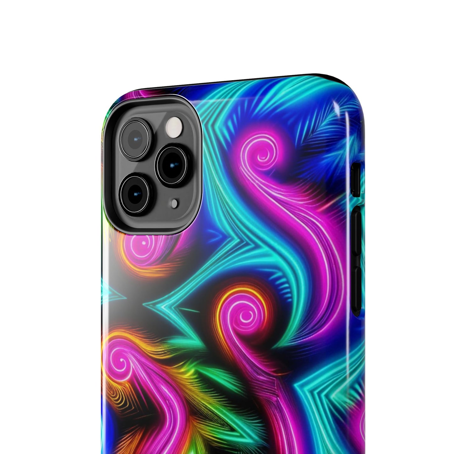 Neon Spirals (Tough iPhone Case)