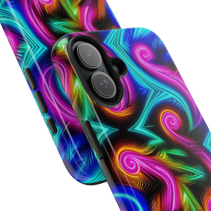 Neon Spirals (Tough iPhone Case)