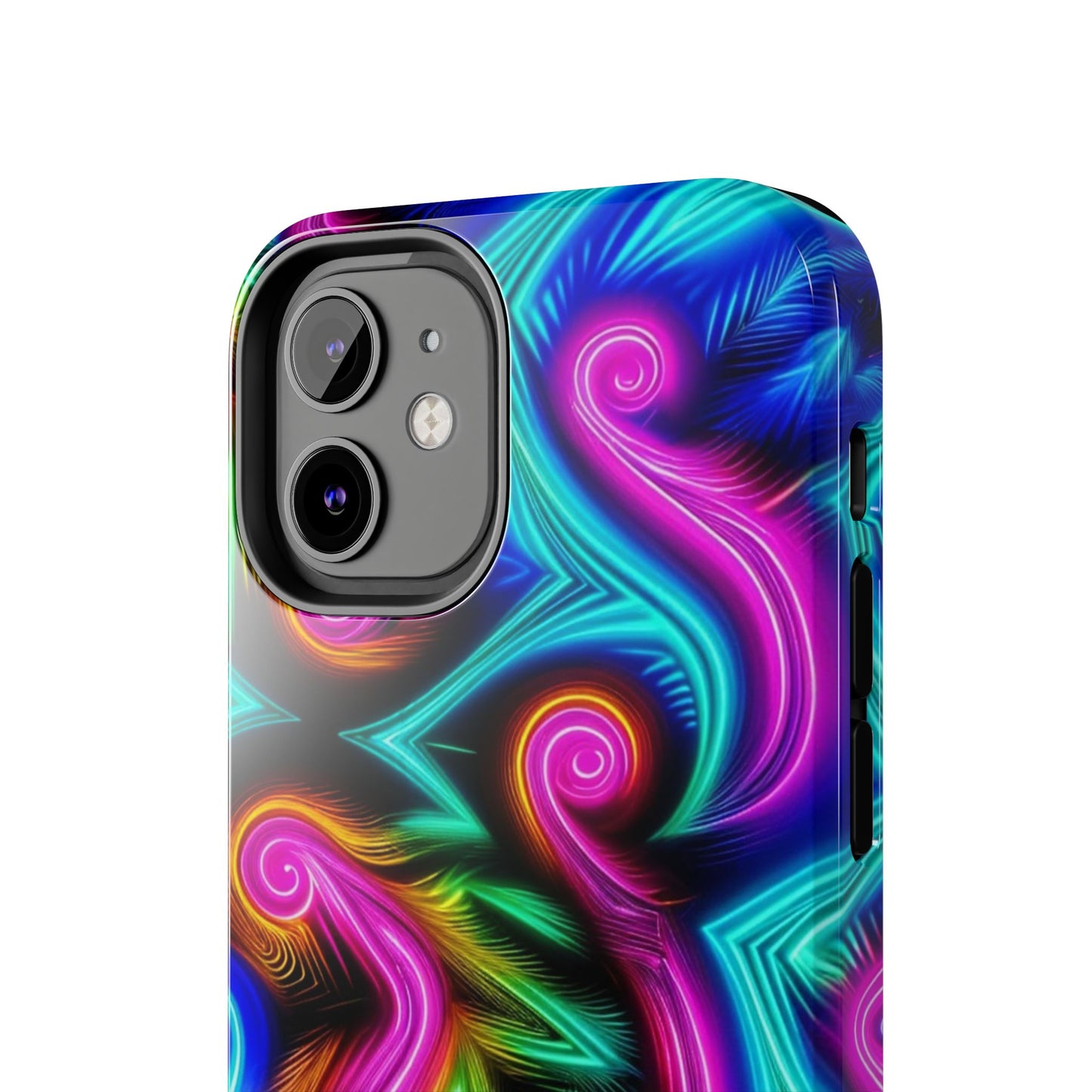 Neon Spirals (Tough iPhone Case)