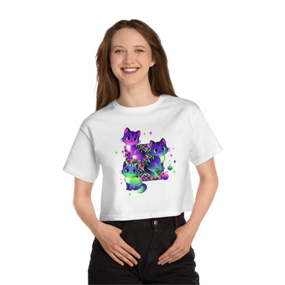 Kitties and Kittens (Champion Women's Heritage Cropped T-Shirt)