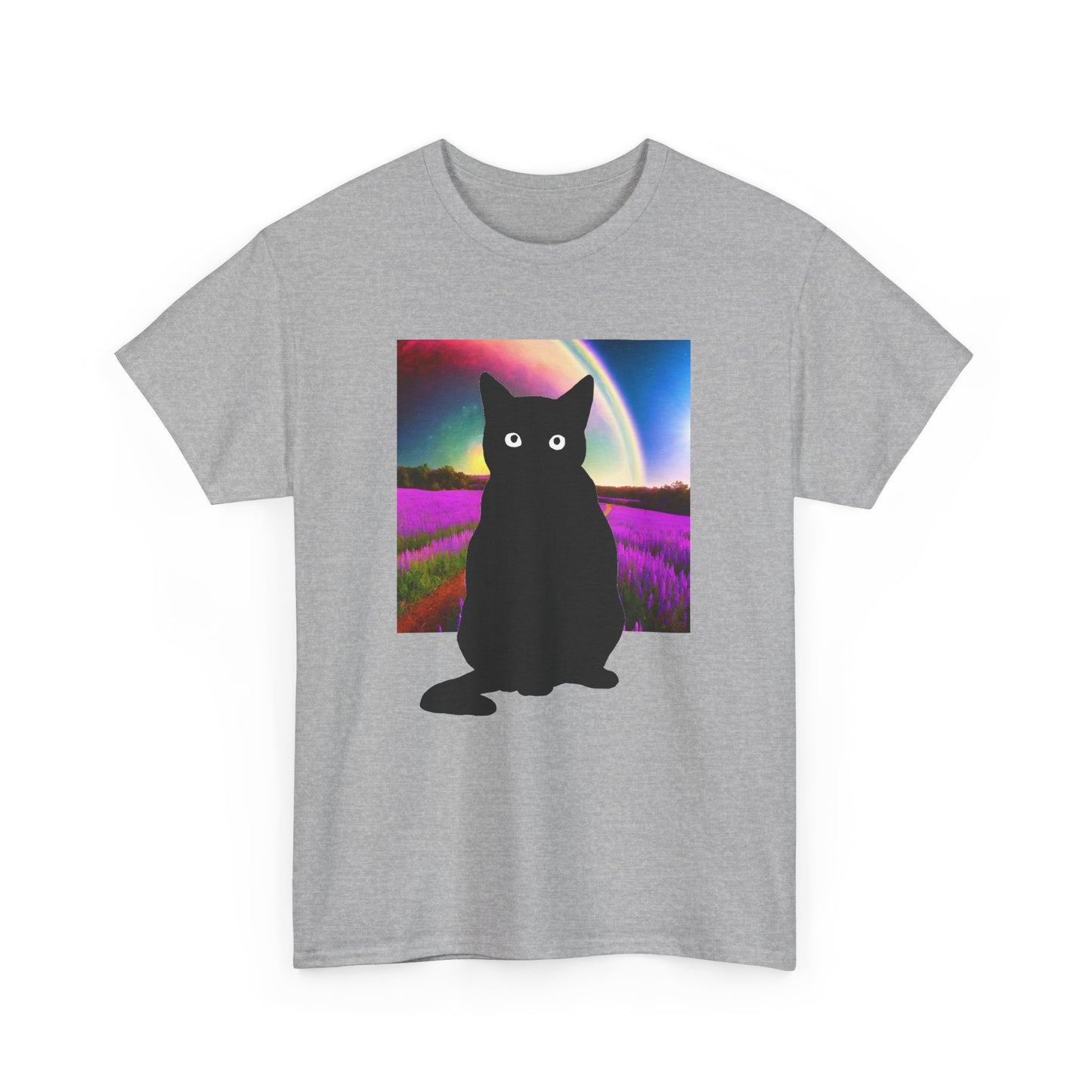 Cute Cat Universes かわいい猫の世界 Unisex Heavy Cotton Tee