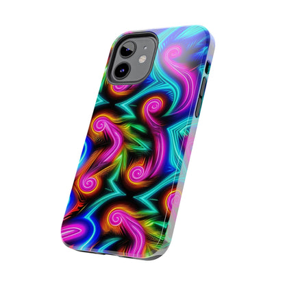 Neon Spirals (Tough iPhone Case)