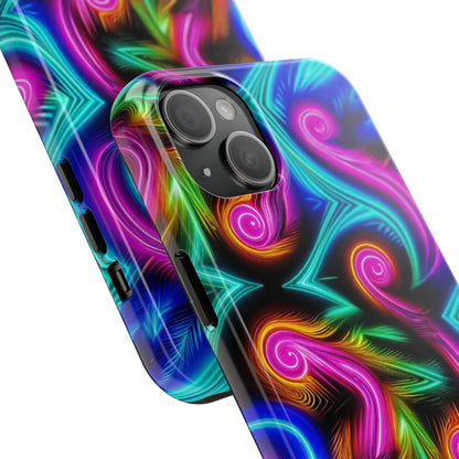 Neon Spirals (Tough iPhone Case)