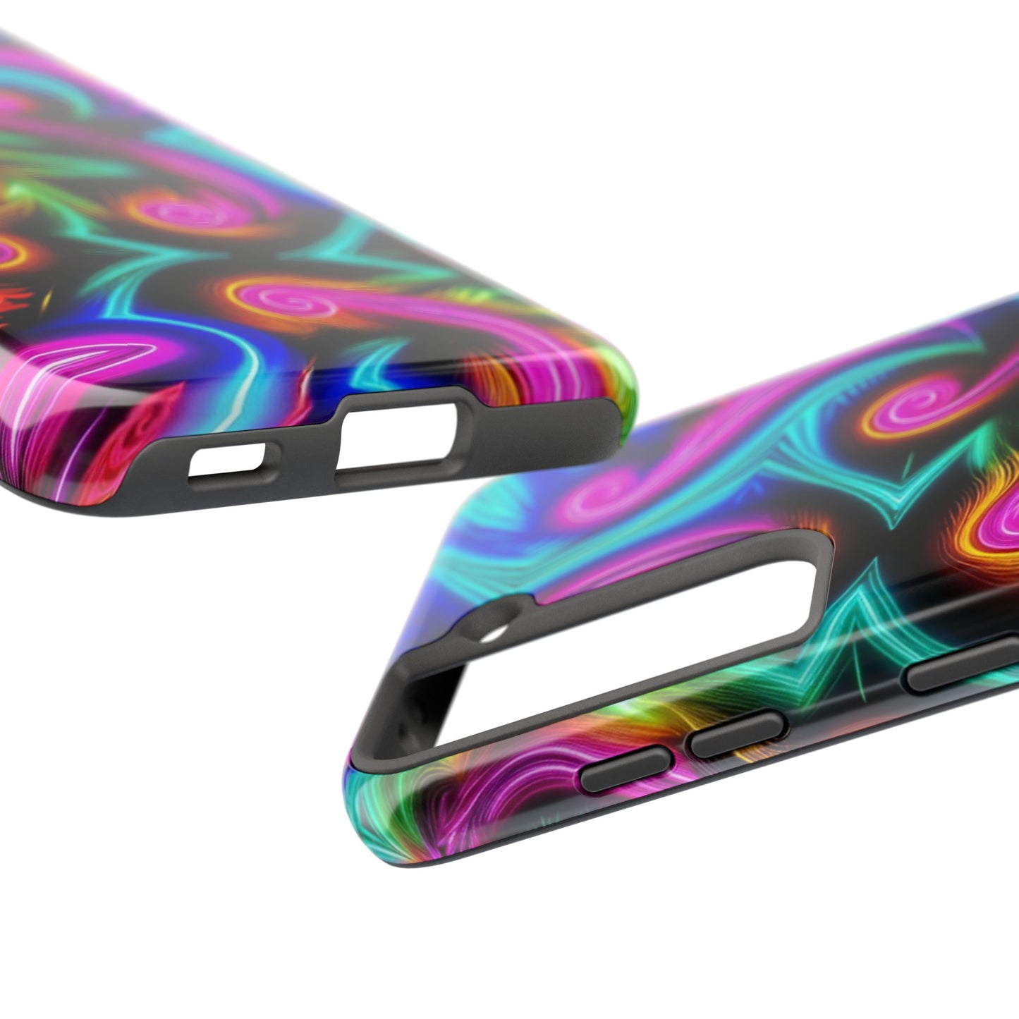 Neon Spirals (Tough iPhone Case)