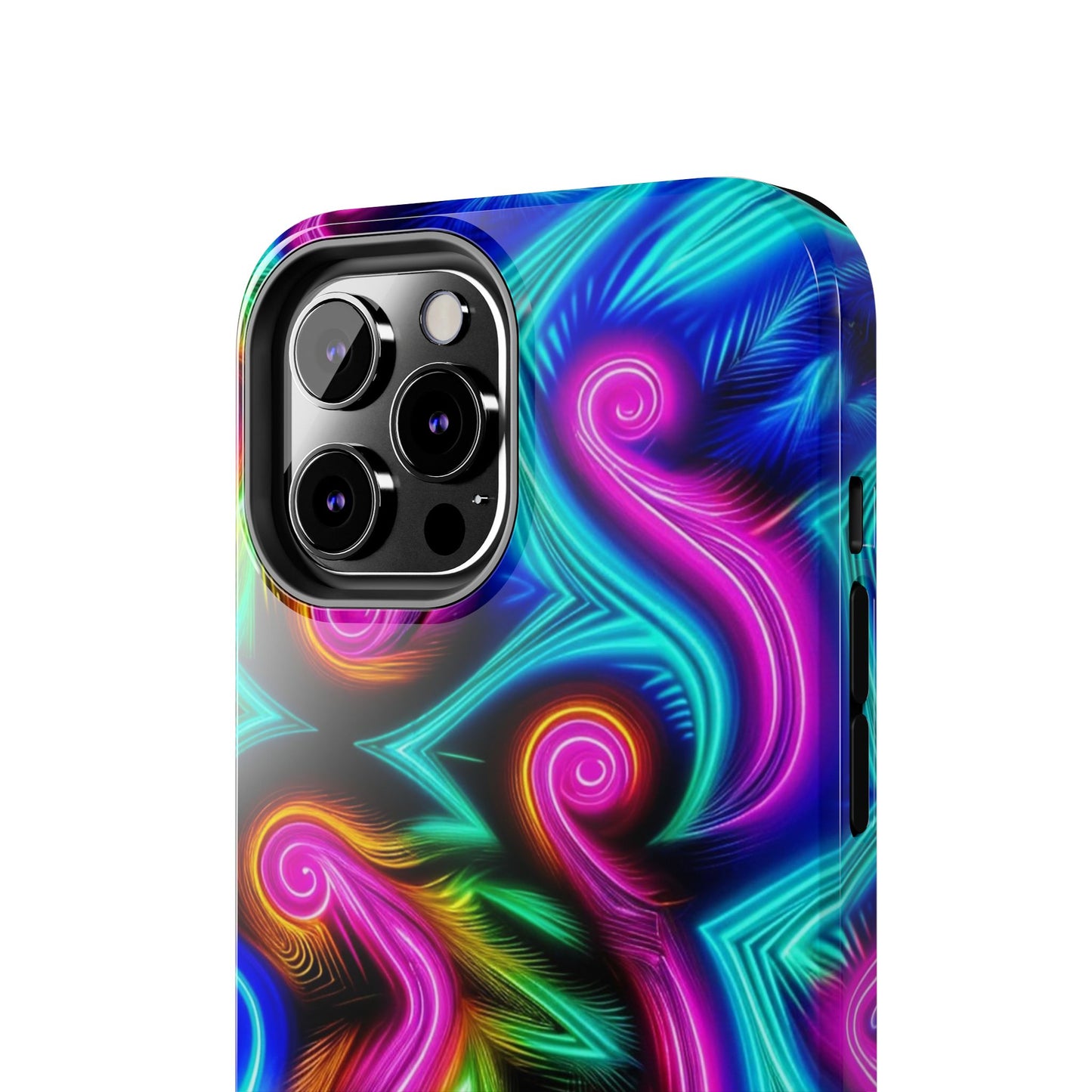 Neon Spirals (Tough iPhone Case)