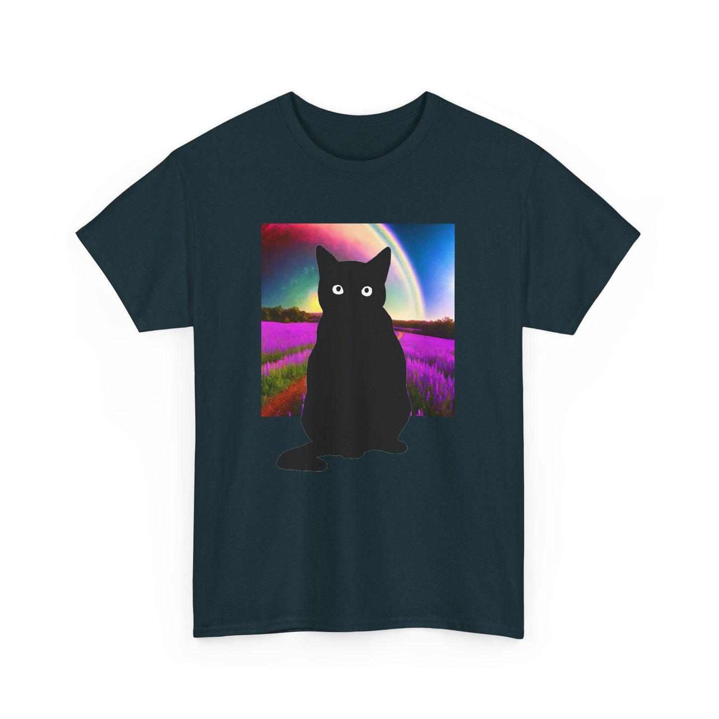 Cute Cat Universes かわいい猫の世界 Unisex Heavy Cotton Tee
