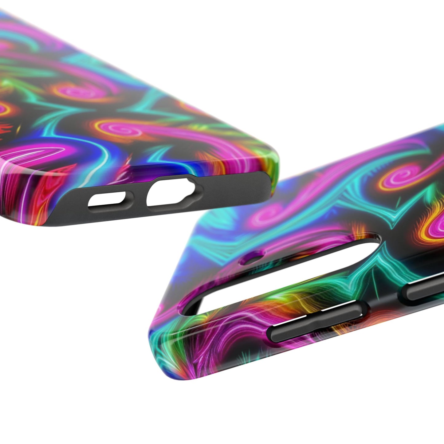 Neon Spirals (Tough iPhone Case)