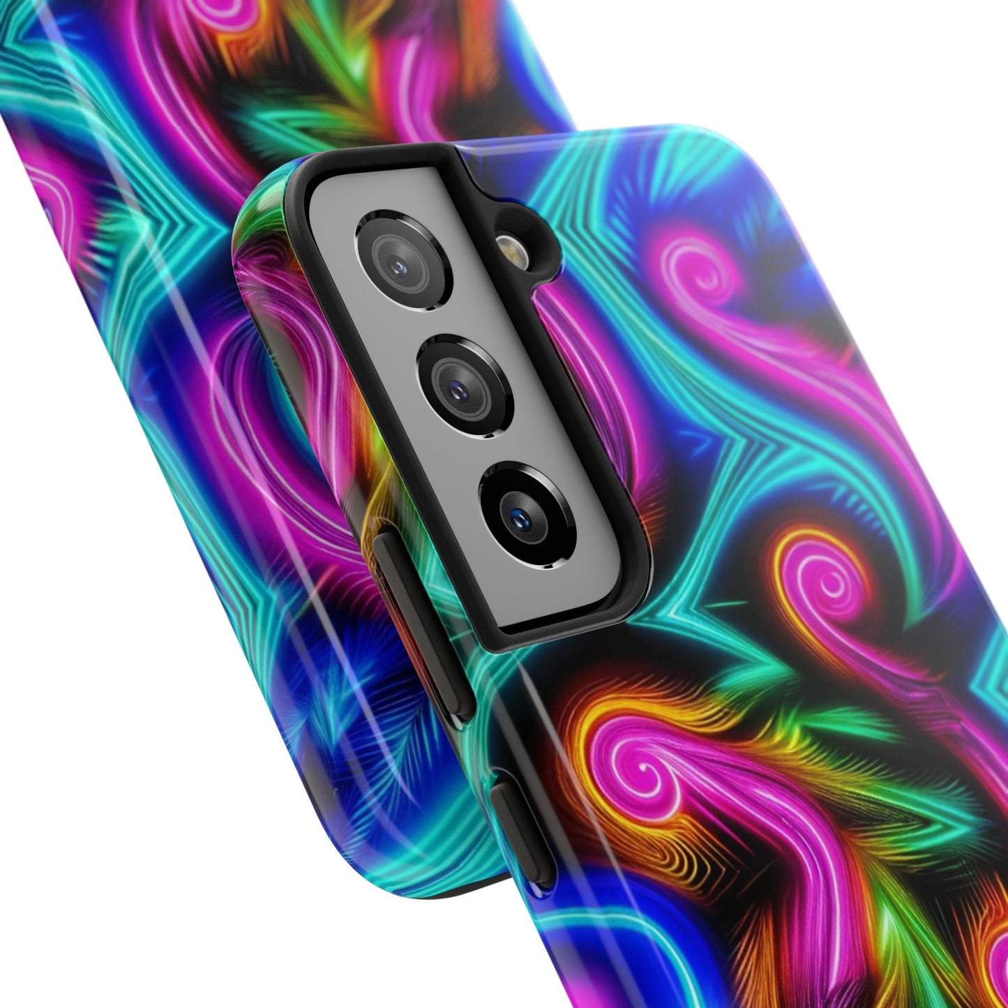 Neon Spirals (Tough iPhone Case)