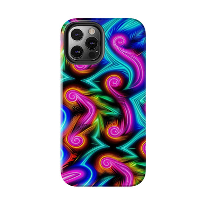 Neon Spirals (Tough iPhone Case)