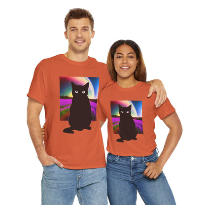 Cute Cat Universes かわいい猫の世界 Unisex Heavy Cotton Tee