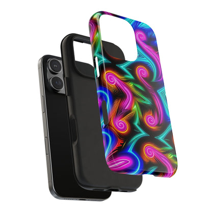 Neon Spirals (Tough iPhone Case)