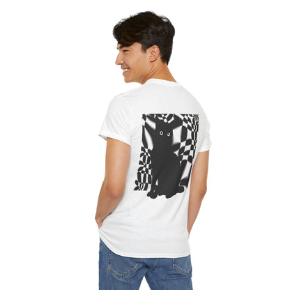 Cute Cat Universes かわいい猫の世界 Unisex Heavy Cotton Tee