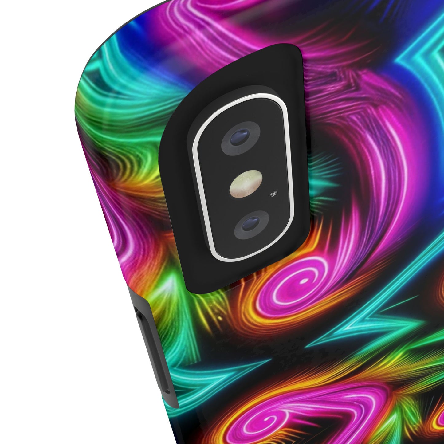 Neon Spirals (Tough iPhone Case)