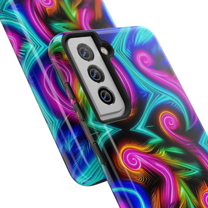 Neon Spirals (Tough iPhone Case)