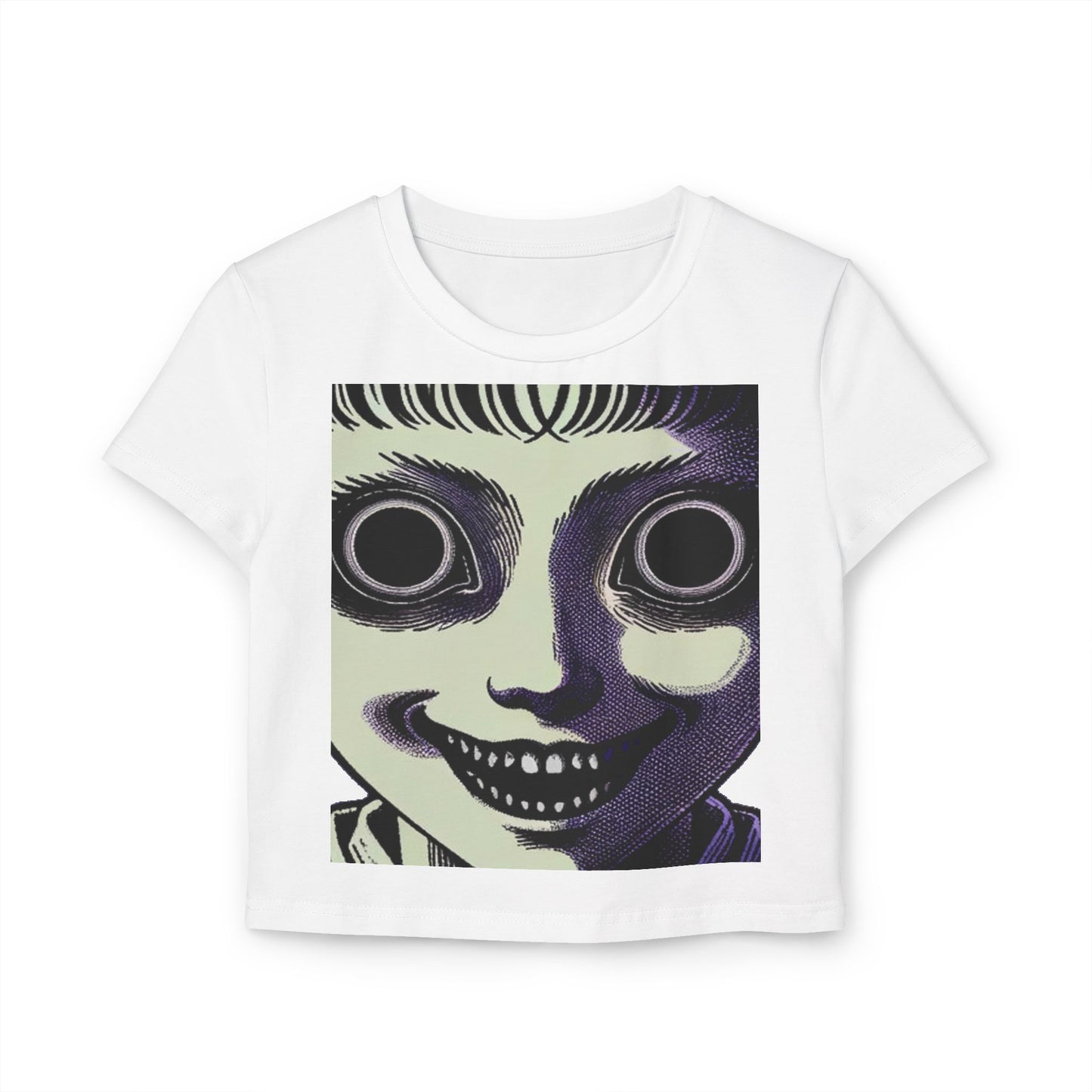 Spooky Face (Women's Baby Tee)