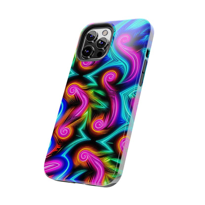 Neon Spirals (Tough iPhone Case)