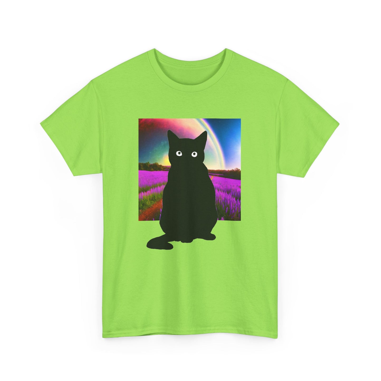Cute Cat Universes かわいい猫の世界 Unisex Heavy Cotton Tee