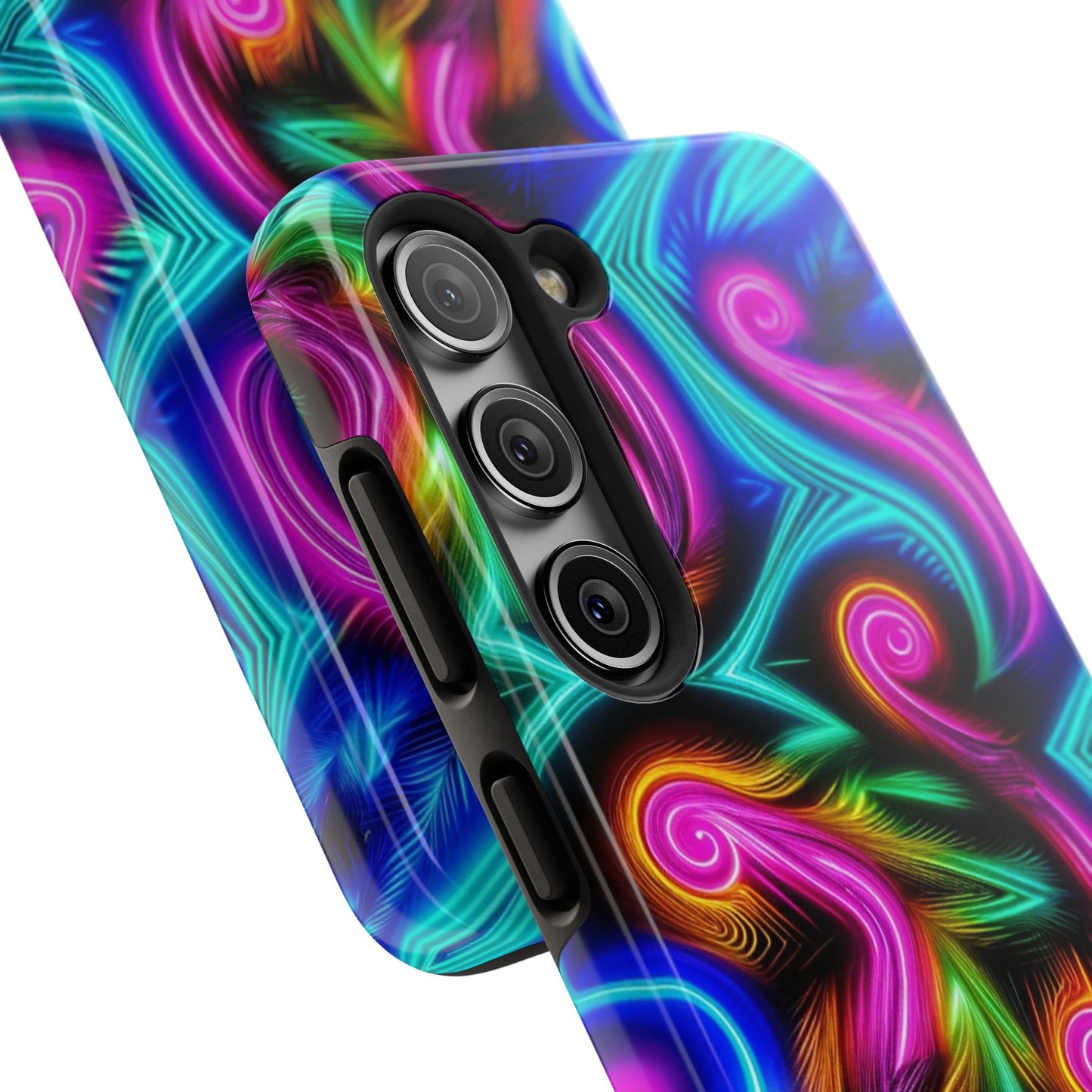 Neon Spirals (Tough iPhone Case)