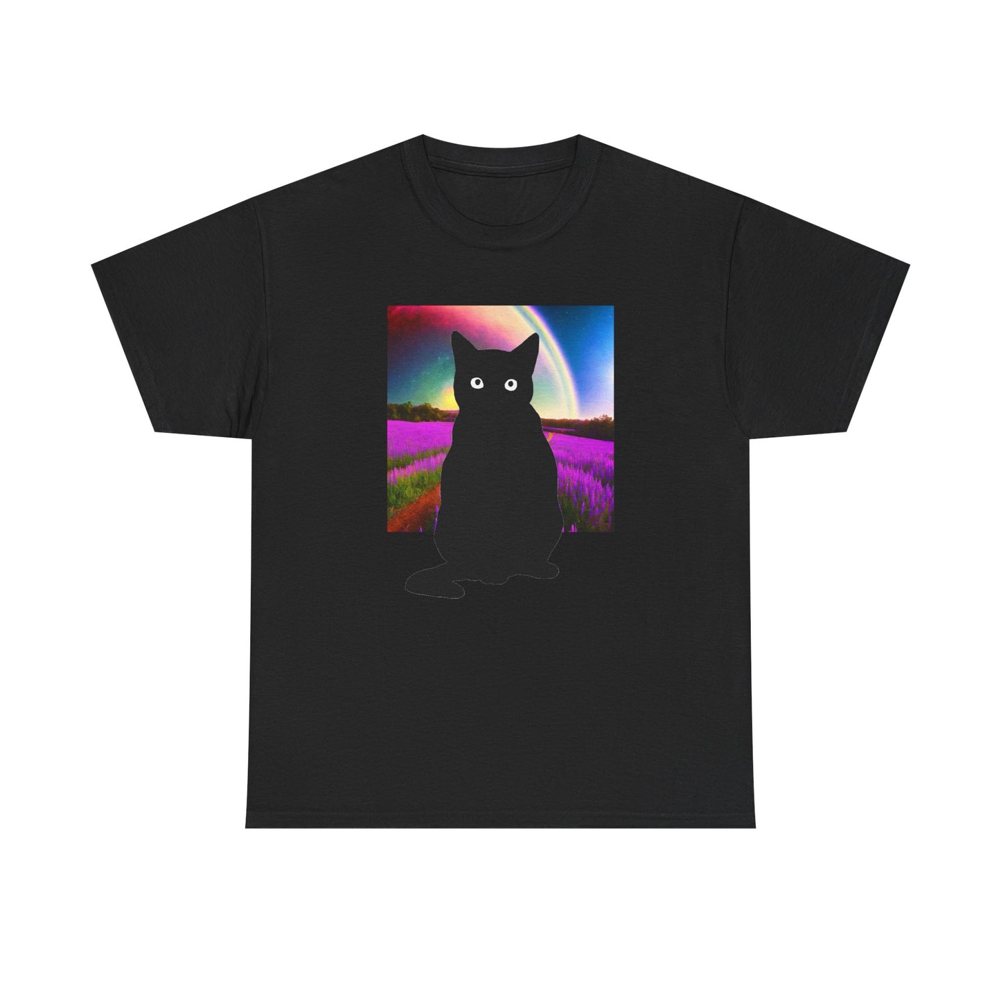 Cute Cat Universes かわいい猫の世界 Unisex Heavy Cotton Tee
