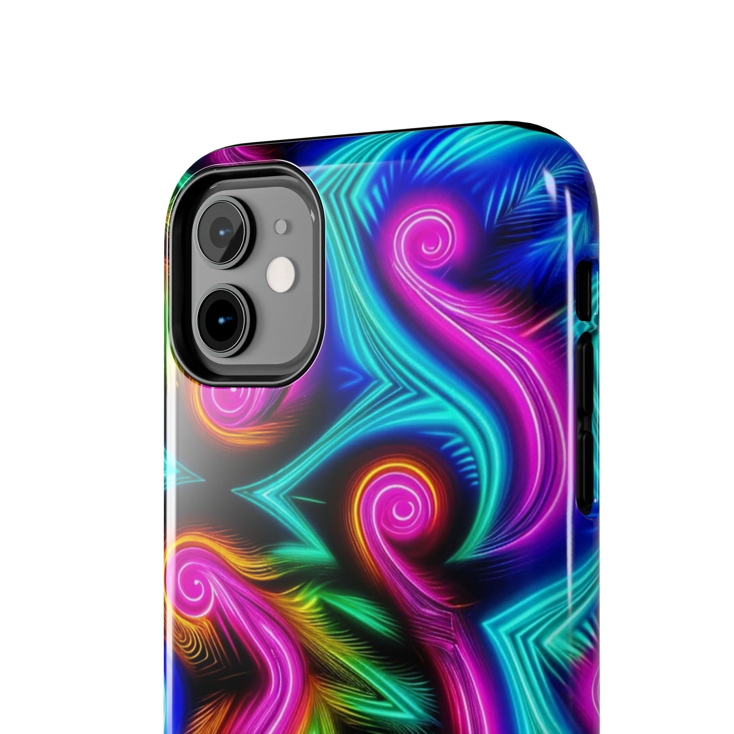 Neon Spirals (Tough iPhone Case)