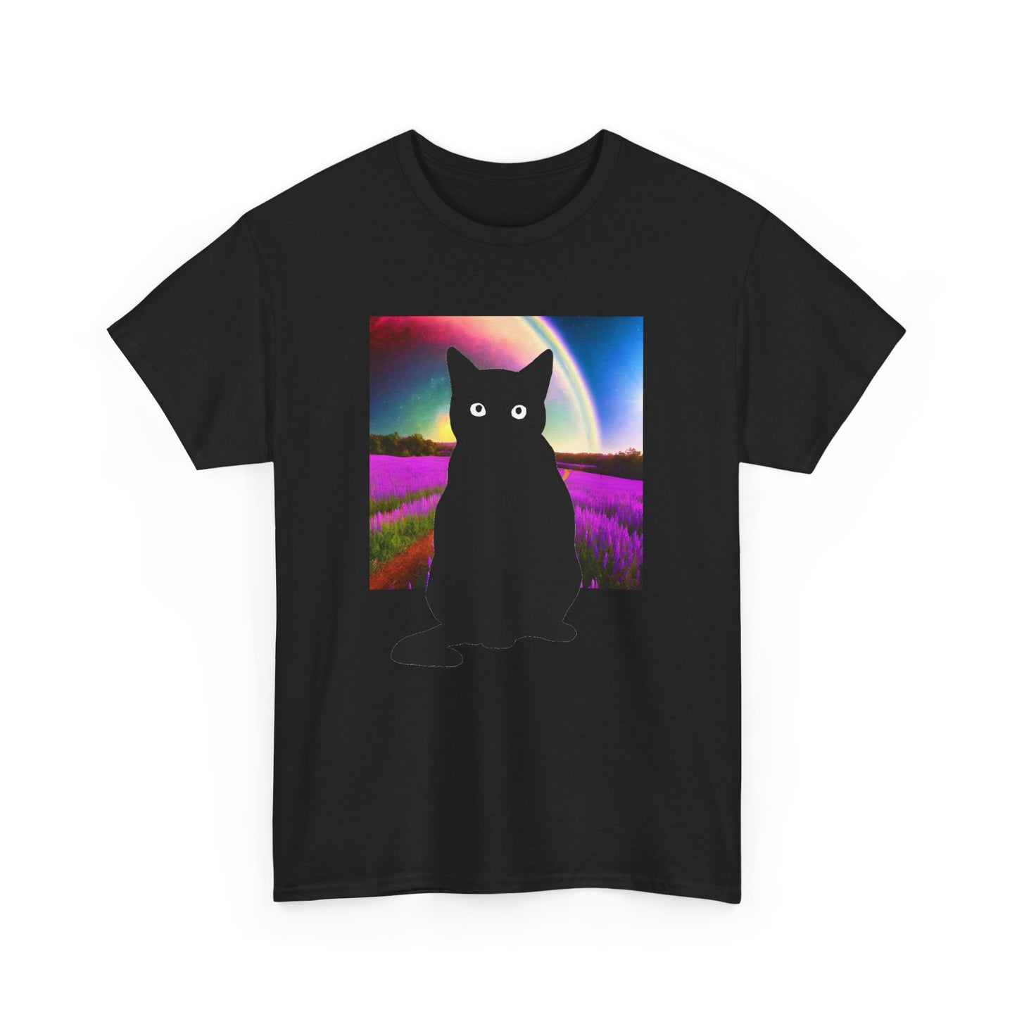 Cute Cat Universes かわいい猫の世界 Unisex Heavy Cotton Tee